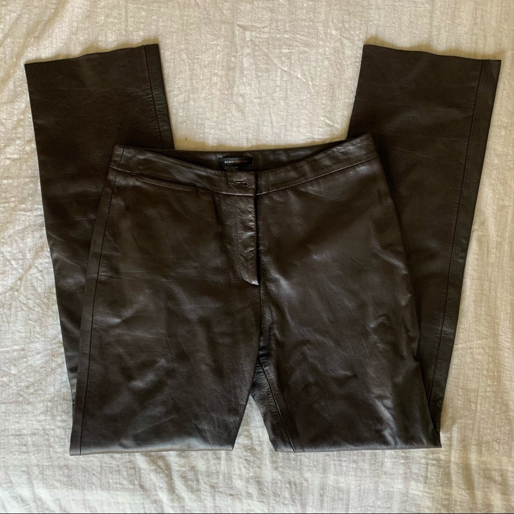 BCBG genuine leather pants